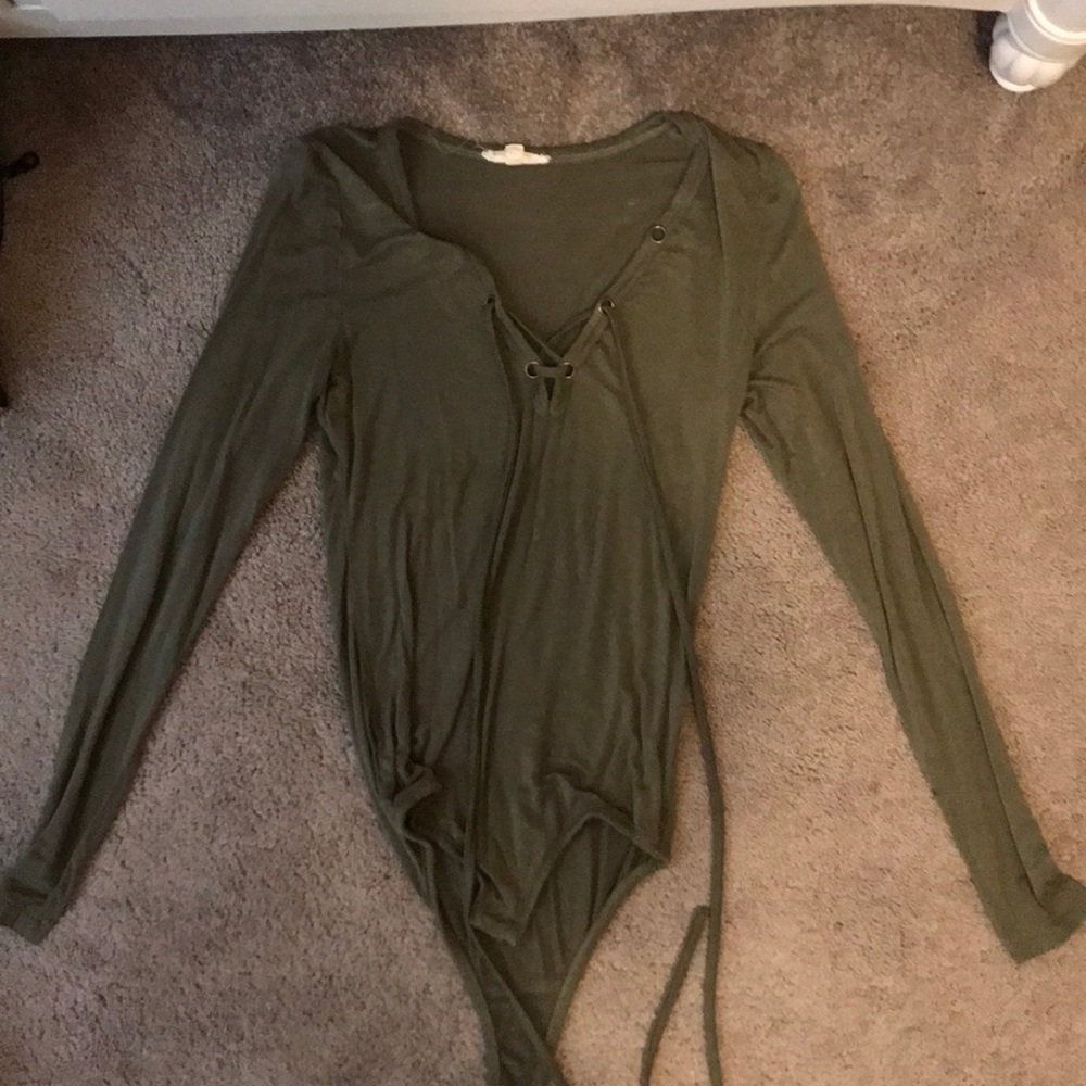 Green bodysuit top